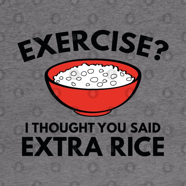 Exercise ? Extra Rice by VectorPlanet